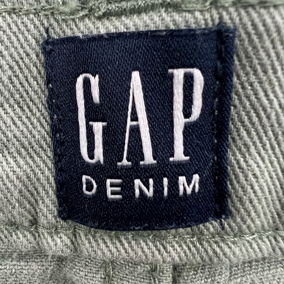 GAP Denim Sage Green Frayed Hem Jean Mini Skirt Size 27 Women’s - Picture 2 of 7
